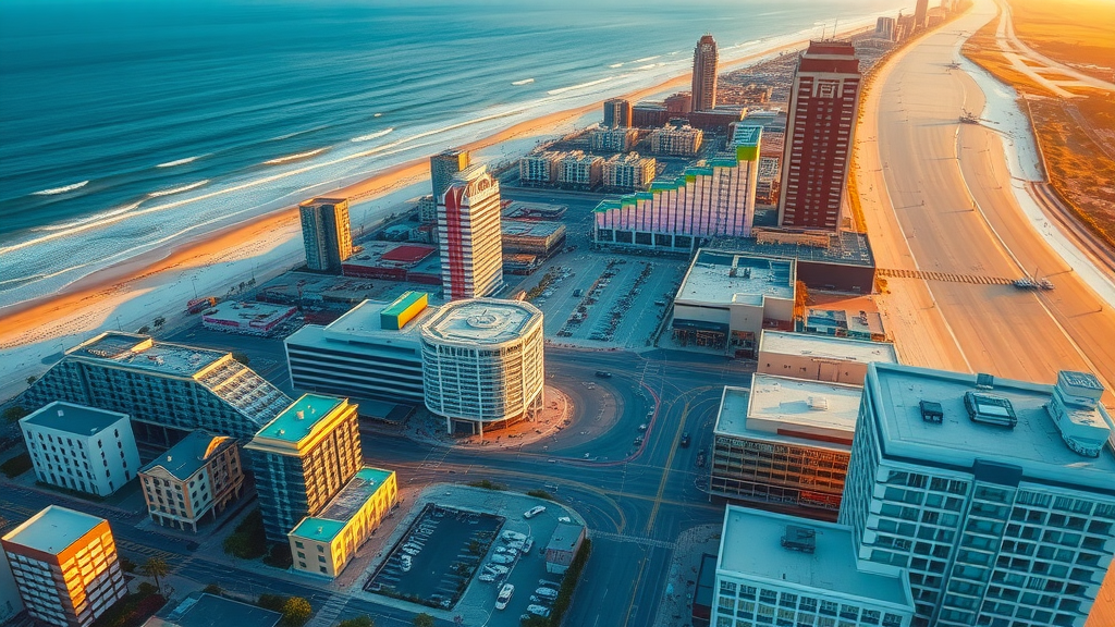 Growth-focused aerial view of Myrtle Beach SC illustrating digital marketing reach.