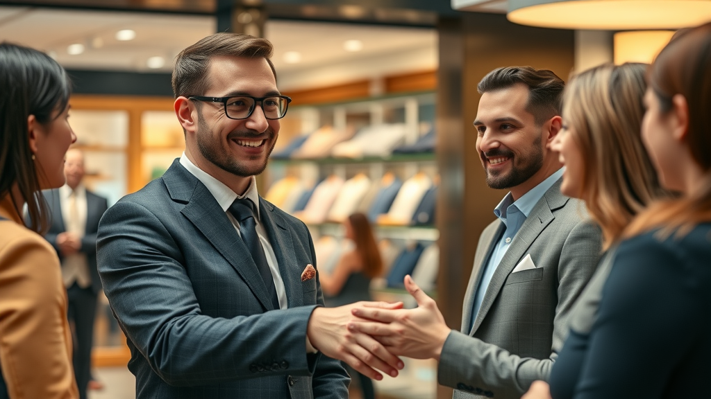 brand representative building positive brand reputation by engaging with satisfied customers