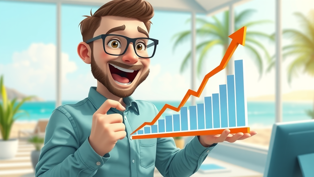 surfside beach retargeting campaign graph showing increasing conversion rates marked by animated arrows