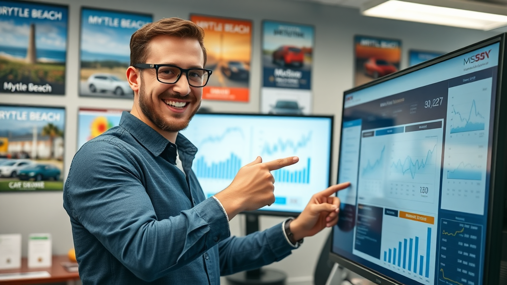 auto sales retargeting campaign data analysis dealership office Myrtle Beach