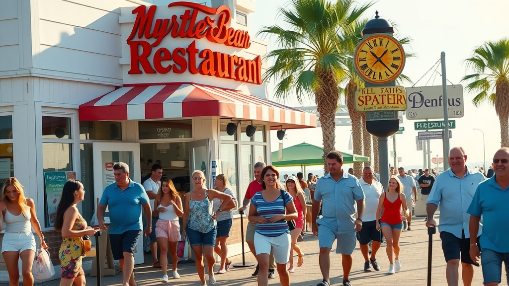 Bustling Myrtle Beach restaurant lively foot traffic marketing campaign case study