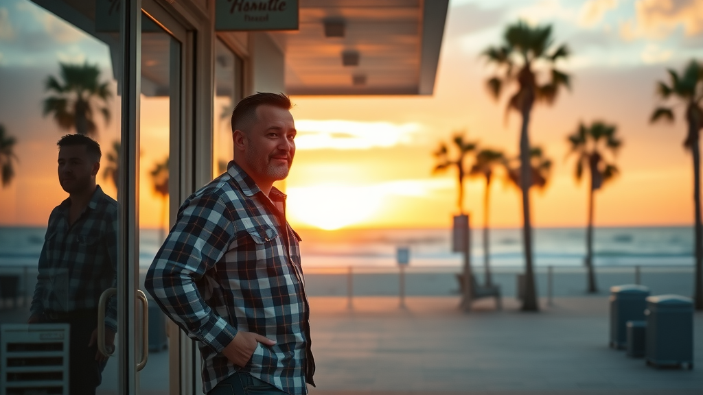 affordable social media marketing myrtle beach - inspiring Myrtle Beach sunrise and small business owner opening shop