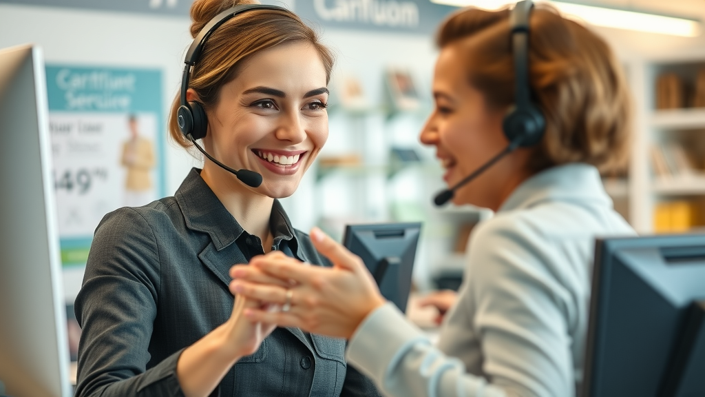 customer service representative delivering a positive customer experience to enhance brand reputation