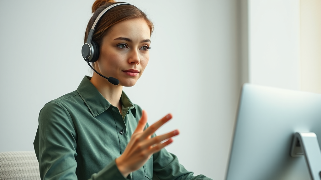 customer service representative responding to a negative online review with empathy