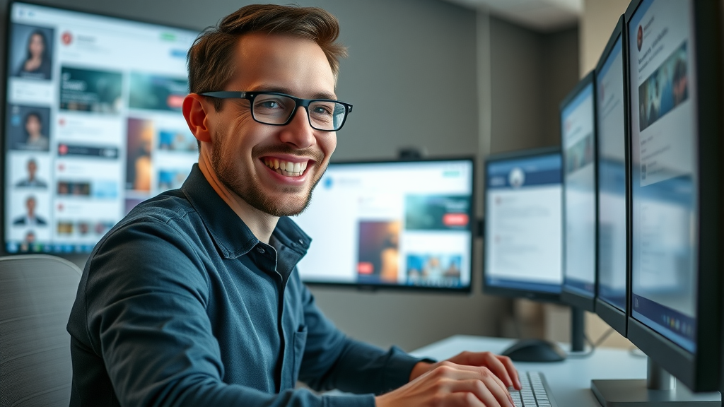 social media manager building positive brand reputation by monitoring digital channels