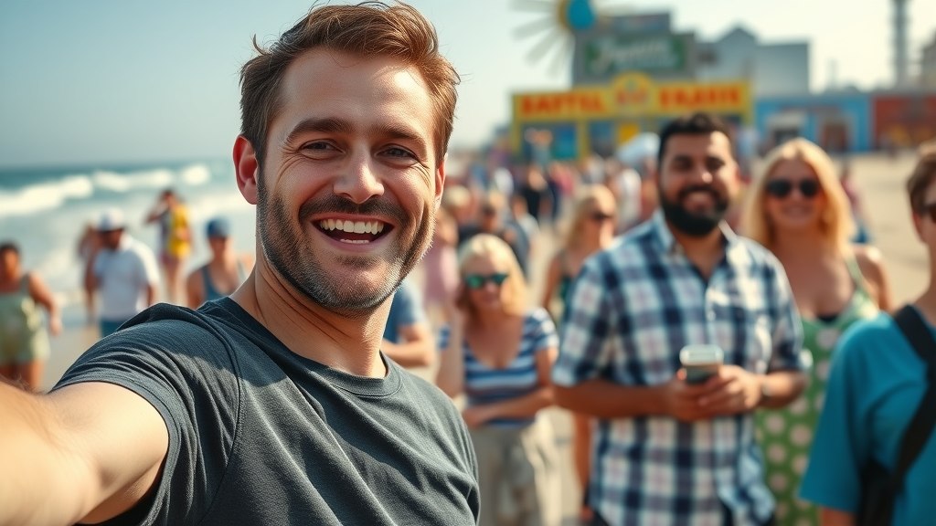 Myrtle Beach influencer takes selfie with local business owners for affordable social media marketing
