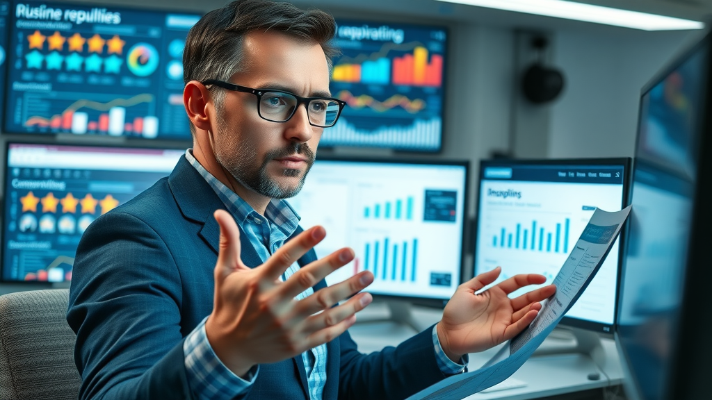 business analyst measuring reputation improvement from review response techniques