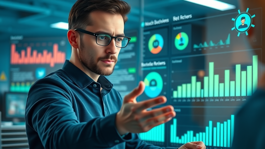 Dynamic digital dashboard interface displaying reputation marketing analytics and customer review data for optimized marketing strategy.