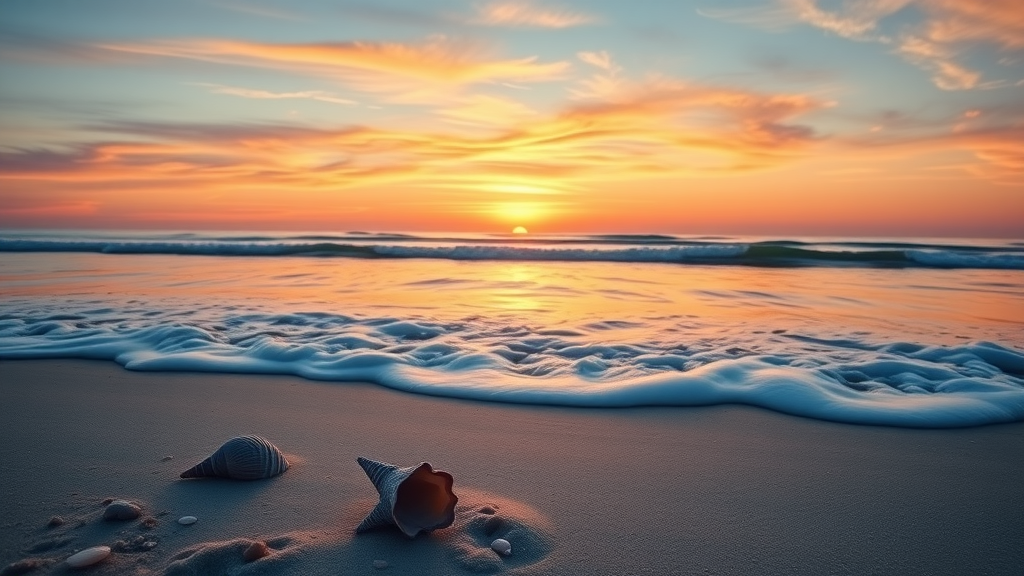 Myrtle Beach creator capturing engaging content: sunrise photo on sandy beach