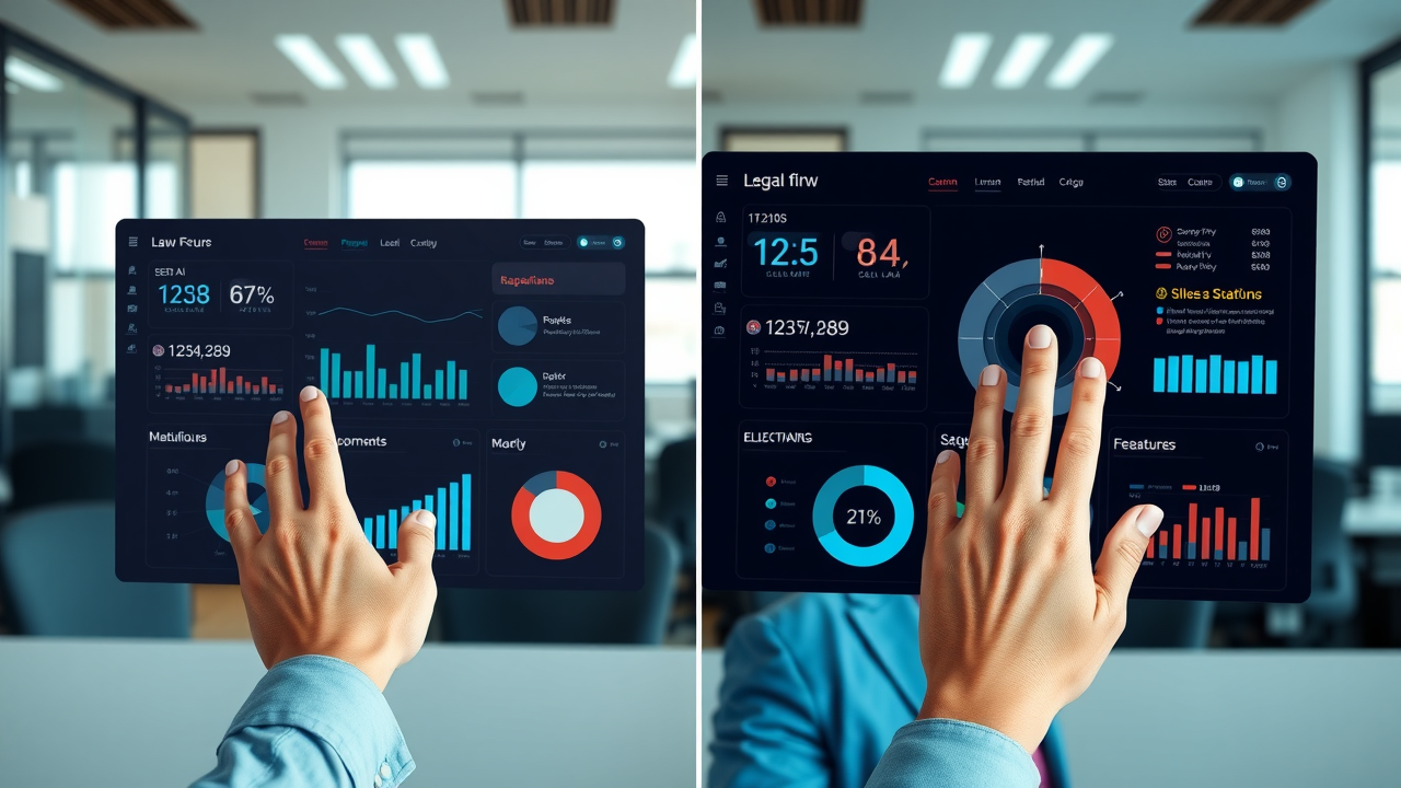 AI legal services dashboard comparison Myrtle Beach law office