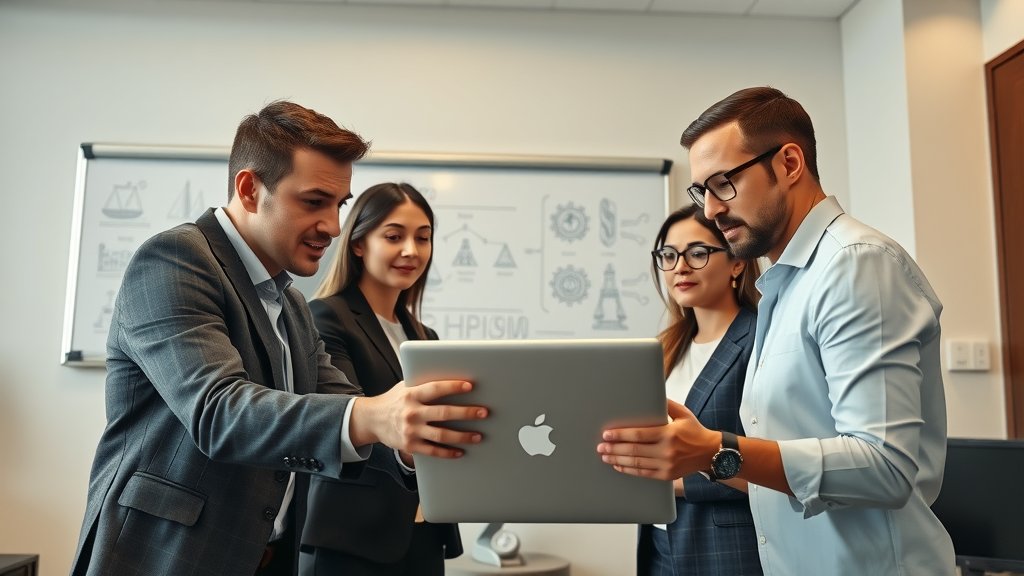 law firm team setting up AI phone assistant Myrtle Beach technology