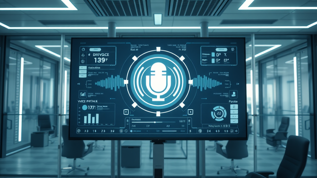 Myrtle Beach attorney attentively using AI voice agent headset in legal office, busy call volume, professional law firm environment